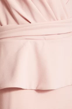 Nude Wrap Peplum Maxi Dress 11 Nude Wrap Peplum Maxi Dress -Women Clothing Sale 00100018179 ZS