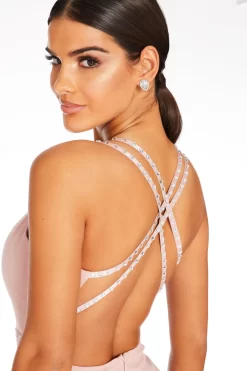 Pink Embellished Cross Back Maxi 10 Pink Embellished Cross Back Maxi -Women Clothing Sale 00100023549 ZB scaled