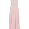 Pink Embellished Cross Back Maxi