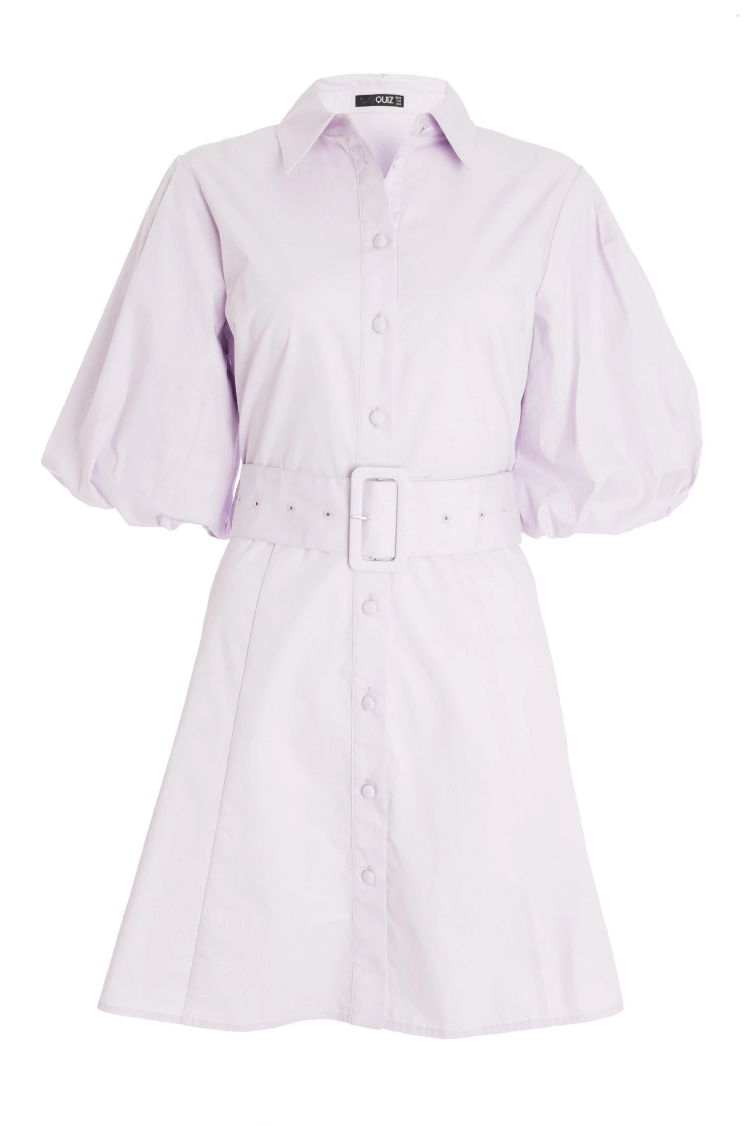 Lilac Puff Sleeve Shirt Dress 1 Lilac Puff Sleeve Shirt Dress