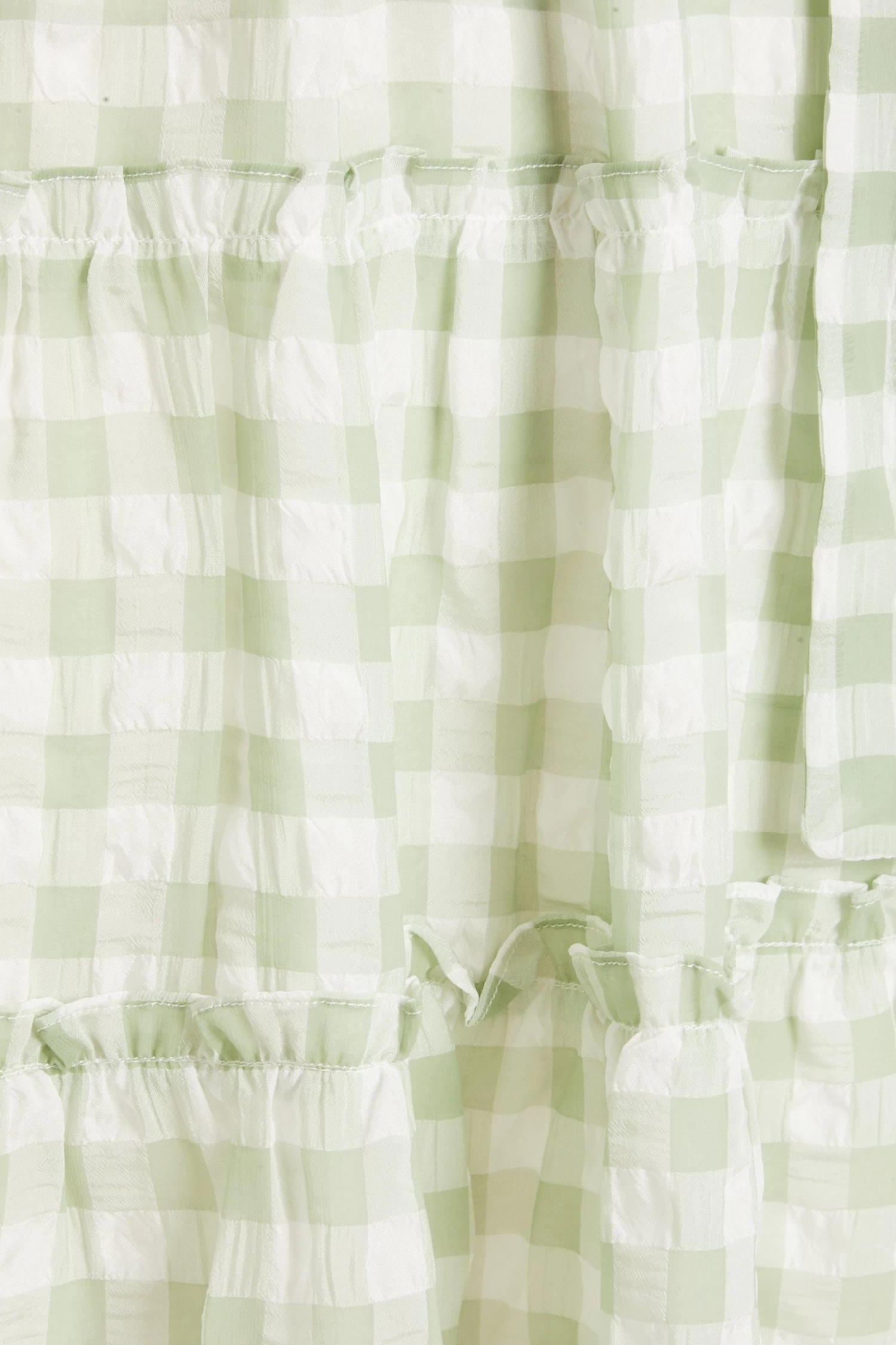 Sage Gingham Wrap Skater Dress 6 Sage Gingham Wrap Skater Dress - Image 6