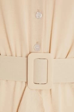 Stone Frill Skater Dress -Women Clothing Sale 00100029661 ZS