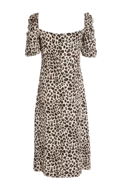 Cream Animal Print Midi Dress -Women Clothing Sale 00100029745 ZB scaled