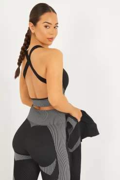 Grey Seamless 3 Piece Gym Set 8 Grey Seamless 3 Piece Gym Set -Women Clothing Sale 00100029839 XB scaled