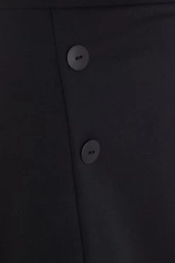 Black Button Front Mini Skirt -Women Clothing Sale 00100031195 ZS