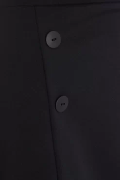 Black Button Front Mini Skirt -Women Clothing Sale 00100031195 ZS scaled