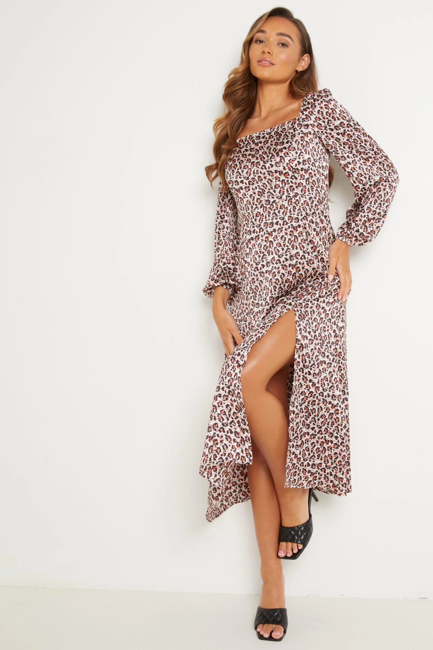 Pink Animal Print Midi Dress 2 Pink Animal Print Midi Dress - Image 2