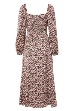 Pink Animal Print Midi Dress -Women Clothing Sale 00100031402 ZB scaled