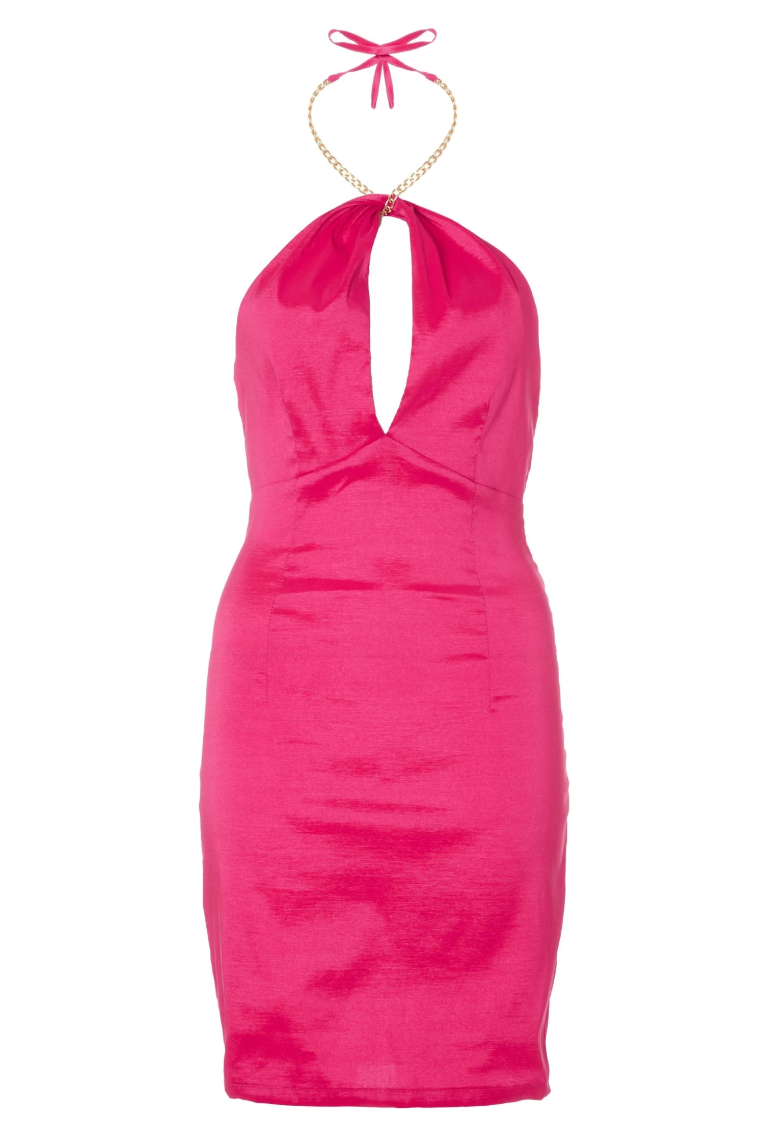 Pink Chain Halterneck Dress 1 Pink Chain Halterneck Dress