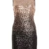 Rose Gold Ombre Sequin Backless Dress