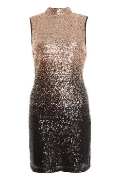 Women Clothing Sale 31 Rose Gold Ombre Sequin Backless Dress
