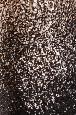 Rose Gold Ombre Sequin Backless Dress -Women Clothing Sale 00100031895 ZS