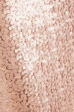 Pink Sequin Puff Sleeve Dress -Women Clothing Sale 00100031896 ZS scaled