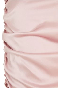 Pink Satin Bardot Bodycon Dress 11 Pink Satin Bardot Bodycon Dress -Women Clothing Sale 00100032083 ZS