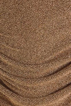 Gold Glitter Bodycon Mini Dress -Women Clothing Sale 00100032209 ZS