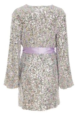 Multicoloured Sequin Wrap Dress 10 Multicoloured Sequin Wrap Dress -Women Clothing Sale 00100032491 ZB scaled