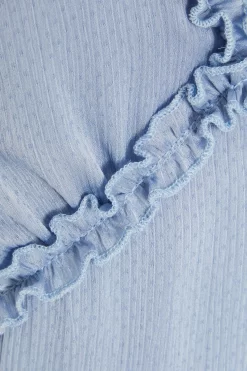 Blue Satin Smock Mini Dress -Women Clothing Sale 00100032551 ZS scaled