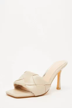 Nude Woven Mule Sandals -Women Clothing Sale 00100032968 XB scaled