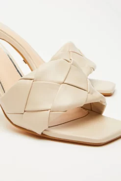 Nude Woven Mule Sandals -Women Clothing Sale 00100032968 ZB scaled