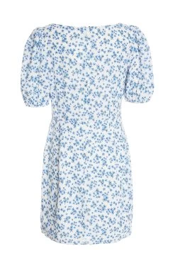 Blue Ditsy Floral Bodycon Mini Dress -Women Clothing Sale 00100033133 ZB