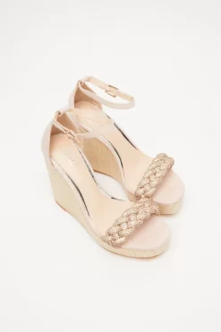 Blush Pink Embellished Pleat Wedges 9 Blush Pink Embellished Pleat Wedges -Women Clothing Sale 00100033260 XS scaled