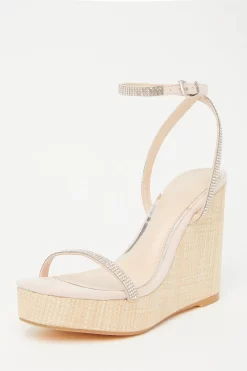 Nude Embellished Strappy Wedges 8 Nude Embellished Strappy Wedges -Women Clothing Sale 00100033261 XB scaled