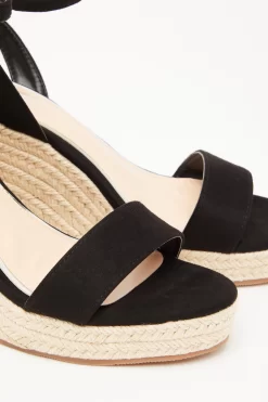 Black Woven Wedges -Women Clothing Sale 00100033297 ZB scaled