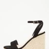 Black Woven Wedges