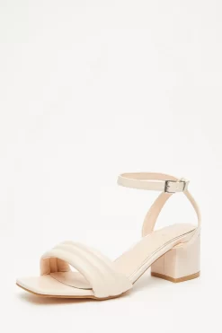 Wide Fit Nude Block Heeled Sandals -Women Clothing Sale 00100033308 XB scaled