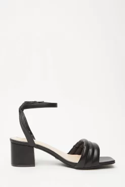 Wide Fit Black Block Heeled Sandals -Women Clothing Sale 00100033310 ZS scaled