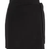 Black Wrap Mini Skirt