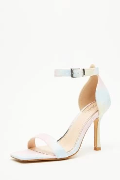 Multicoloured Faux Leather Heeled Sandals -Women Clothing Sale 00100034498 XB