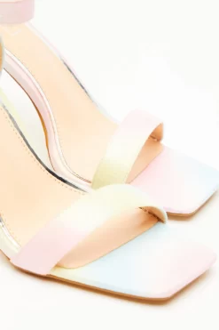 Multicoloured Faux Leather Heeled Sandals -Women Clothing Sale 00100034498 ZB scaled