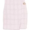 Pink Check Boucle Mini Skirt