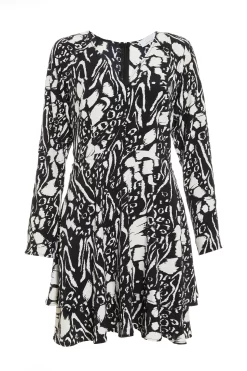 Black Animal Print Mini Dress