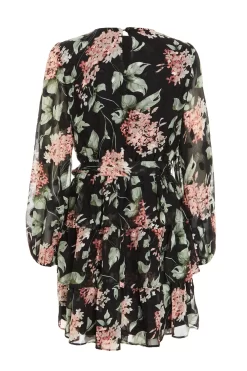 Black Floral Tiered Skater Dress 10 Black Floral Tiered Skater Dress -Women Clothing Sale 00100035157 ZB scaled