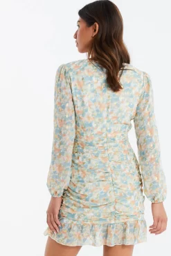 Multicoloured Floral Bodycon Mini Dress -Women Clothing Sale 00100035162 XB scaled