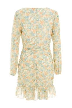 Multicoloured Floral Bodycon Mini Dress -Women Clothing Sale 00100035162 ZB