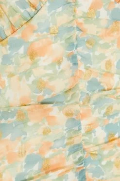 Multicoloured Floral Bodycon Mini Dress -Women Clothing Sale 00100035162 ZS