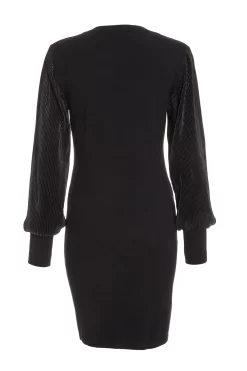 Black Light Knit Bodycon Mini Dress -Women Clothing Sale 00100035258 ZB scaled