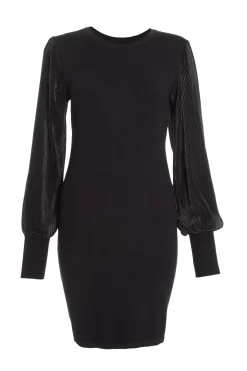 Black Light Knit Bodycon Mini Dress