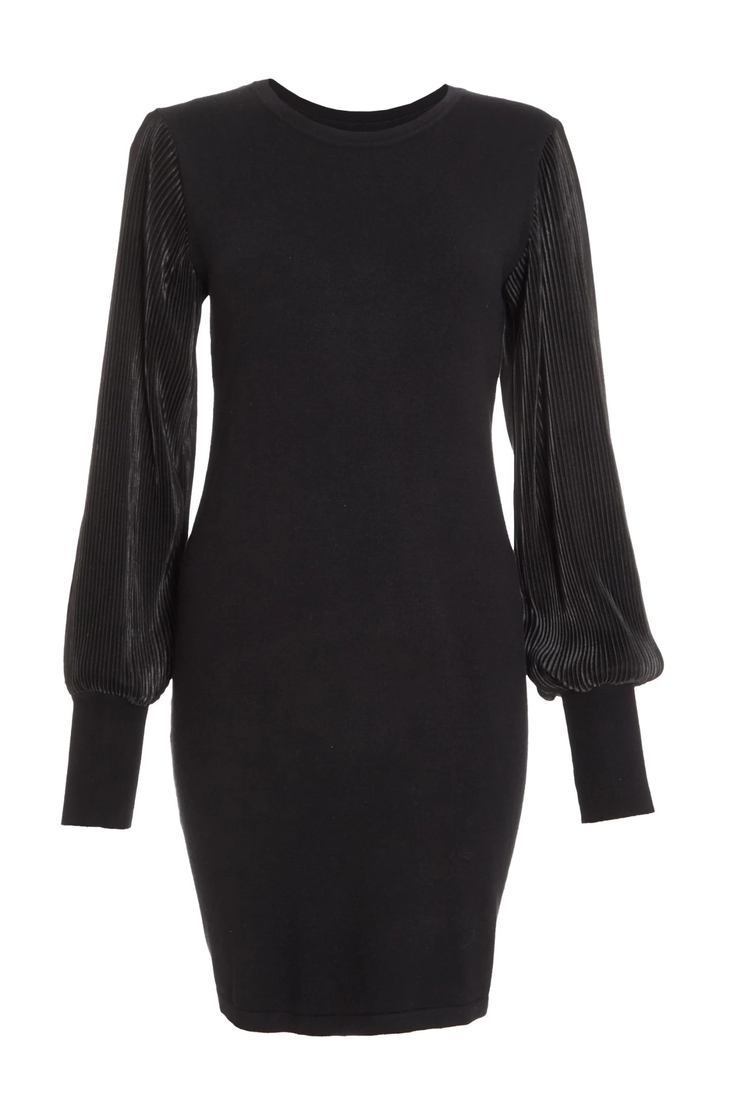Black Light Knit Bodycon Mini Dress 1 Black Light Knit Bodycon Mini Dress