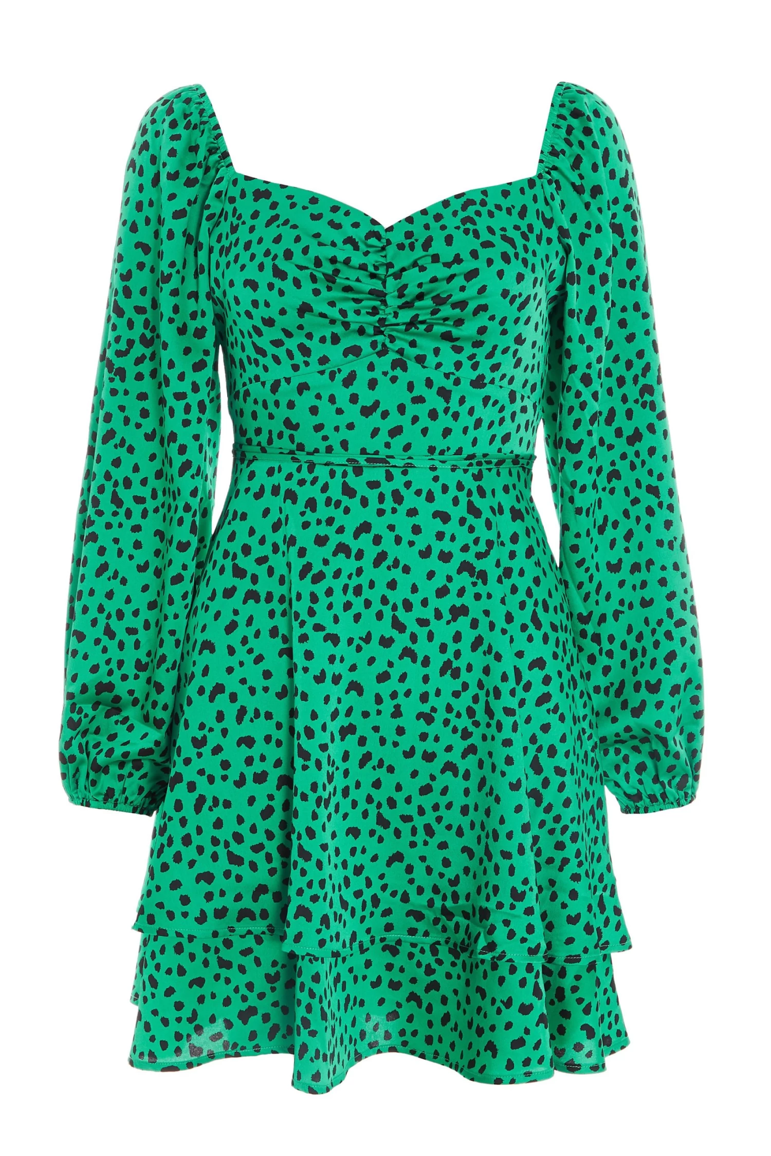 Green Animal Print Skater Dress 1 Green Animal Print Skater Dress