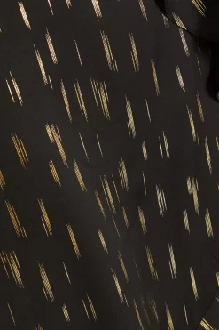 Black Metallic Stripe Midi Dress -Women Clothing Sale 00100035652 ZS scaled