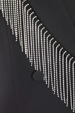 Black Diamante Mini Blazer Dress 11 Black Diamante Mini Blazer Dress -Women Clothing Sale 00100035723 ZS scaled