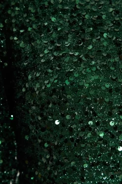 Bottle Green Sequin One Shoulder Mini Dress -Women Clothing Sale 00100035761 ZS scaled