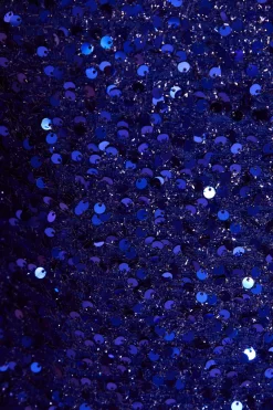 Royal Blue Sequin One Shoulder Mini Dress -Women Clothing Sale 00100035762 ZS scaled