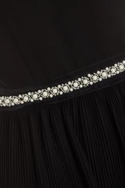 Black Chiffon Embellished Tiered Midi Dress 11 Black Chiffon Embellished Tiered Midi Dress -Women Clothing Sale 00100035780 ZS