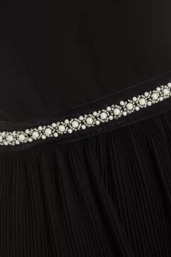 Black Chiffon Embellished Tiered Midi Dress 11 Black Chiffon Embellished Tiered Midi Dress -Women Clothing Sale 00100035780 ZS scaled