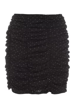 Black Diamante Mesh Mini Skirt 10 Black Diamante Mesh Mini Skirt -Women Clothing Sale 00100035837 ZB scaled